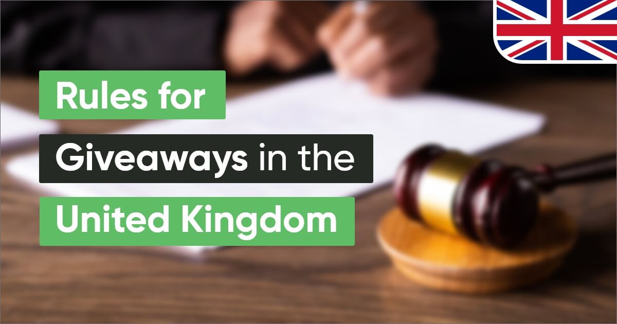 Rules and laws for creating giveaways in the United Kingdom